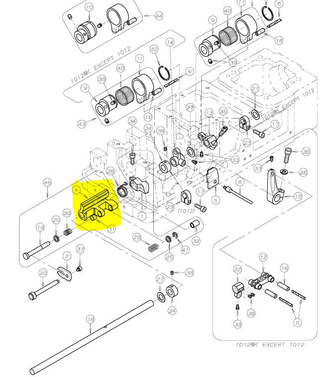 AMES & KANSAİ 1412 Model Lastik Makinası Lüper Hareket Kütüğü Alüminyum  19-408/AS