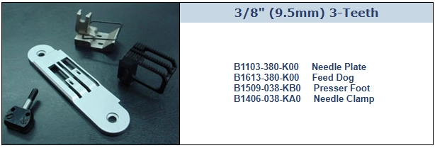 AMES & JUKI MH380 Zincir Dikiş 2 İğne Takımı 9,5 Mm (3/8’’) – MH380K