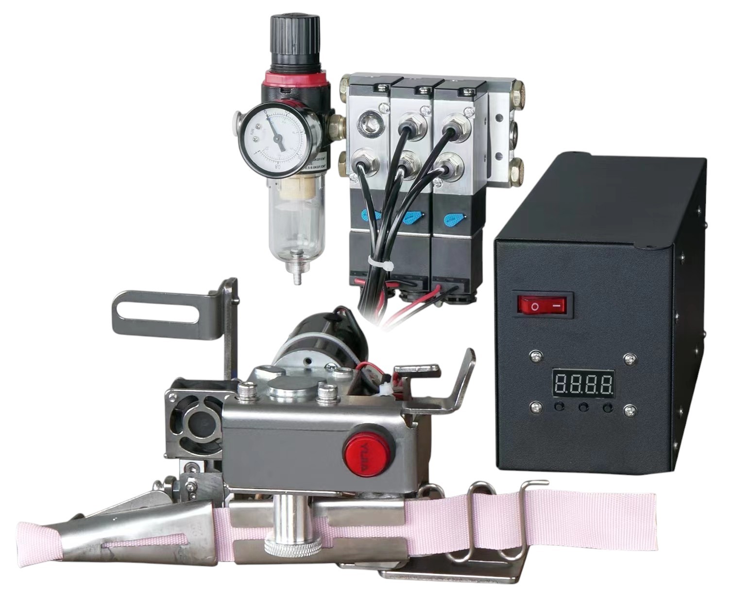 AS-246-335-SET 335 İnce Baş Makinalar İçin Uyumlu Havalı Kesicili Biye Verici