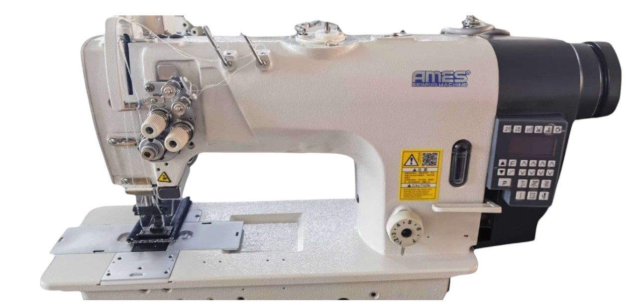 AS-8720E-D4 Ames İptalsiz Büyük Mekik Otomatik Çift İğne (Dik Bıçak)