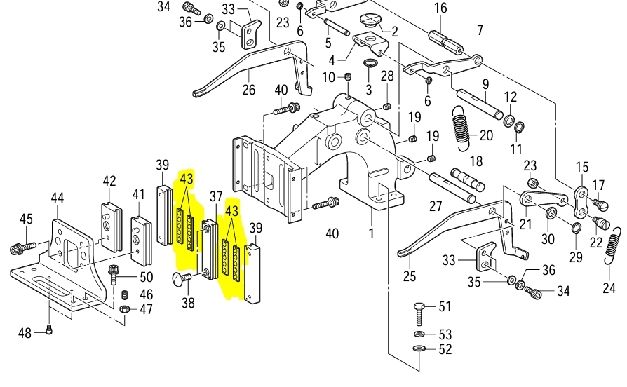 BROTHER SA4706-101 İşleme Makinesi Baskı Ayağı 5 Bilyalı Lineer Bilya Kafesli Kızak (Work Clamp Retainer Assy)