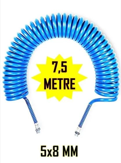 Polietilen Spiral Hortum Sert, Kırılır PE-5X8 7,5 MT S