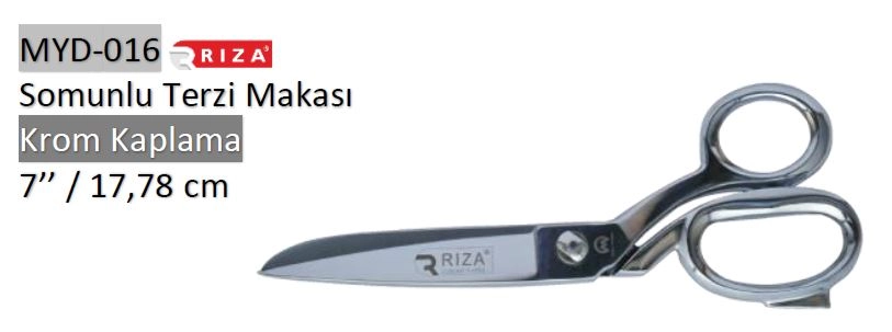 Rıza 6257-7 Krom Kaplama Somunlu Terzi Makası No: 7 – 17,78 cm (MYD-016)