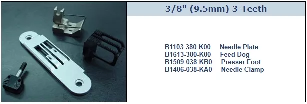 AMES & JUKI MH380 Zincir Dikiş 2 İğne Takımı 9,5 Mm (3/8’’) – MH380K AMES & JUKI MH380 Zincir Dikiş 2 İğne Takımı 9,5 Mm (3/8’’) – MH380K