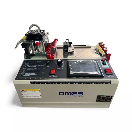 Ames 10 CM Çizgi Takipli Otomatik Sıcak Soğuk Giyotin  Boru / Hortum / Kumaş /Cırt Kesme Makinası