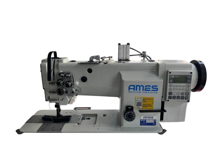 AMES İĞNE VE AYAK TRANSPORTLU ÇİFT İĞNE DİKİŞ MAKİNASI  (İplik Kesicili Full Otomatik)