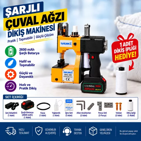 AMES YukiÇuval Ağzı Dikiş Makinası Şarjlı  (2600MA)