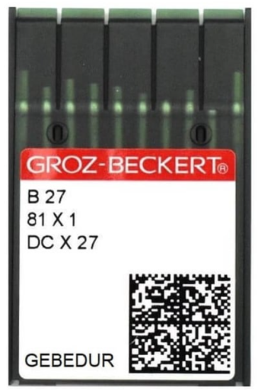 19  NUMARA  B27/81x1/DCx27 GEBEDUR   Groz Beckert Overlok İğne Gebedur(100 LÜK KUTU)