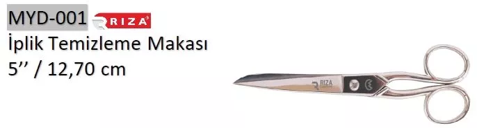 Rıza 4431-5 Ekstra Kalite İplik Makası No: 5 – 12,70 cm (MYD-001)