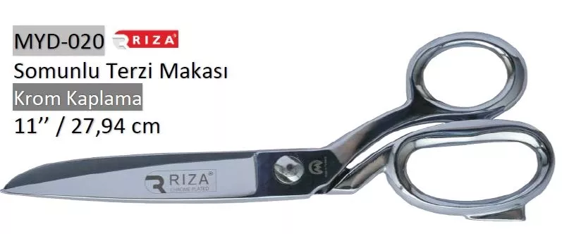Rıza 6257-11 Krom Kaplama Somunlu Terzi Makası No: 11 – 27,94 cm (MYD-020)