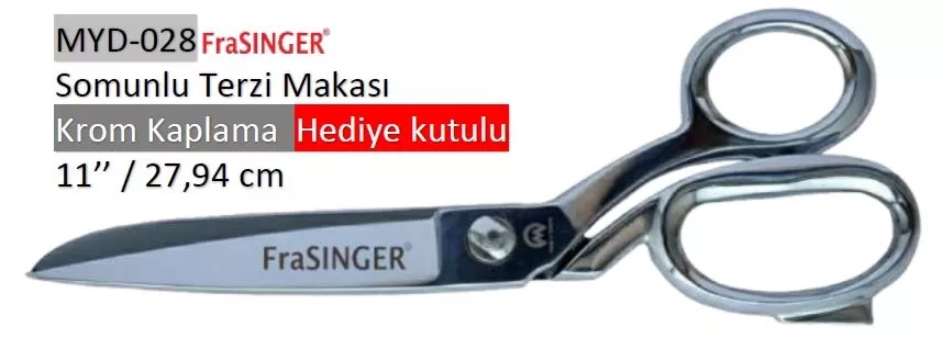 Rıza Özel Üretim Krom Kaplama Kutulu Terzi Makası No: 11 – 27,94 cm (MYD-028)