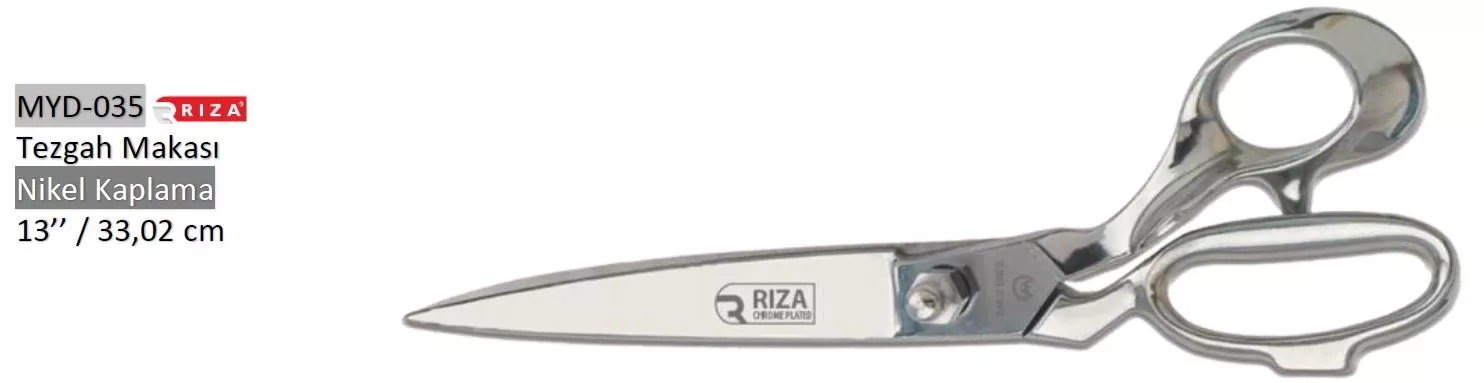 Rıza Tezgâh Makası Nikel Kaplama No: 13 – 33,02 cm (MYD-036)