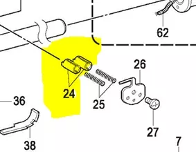 AMES & BROTHER Çift İğne İptalli İğne Mili Üst Tutucu Pim – SA4183-001