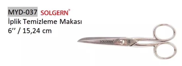 Solgern MYD-037 232-6 Kumaş ve İplik Temizleme Makası 15,24 cm No: 6