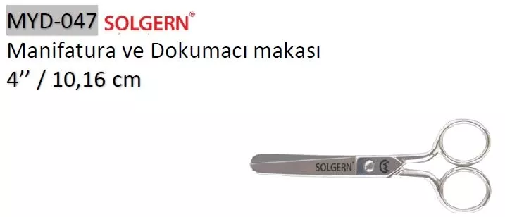 Solgern Küt Uçlu Manifaturacı Makası No: 4 – MYD-047