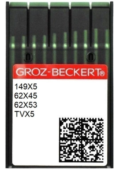 22  NUMARA  149X5/62X45/62X53/TVX5  Groz Beckert Kemer İğne / Kot Kollu Makinası İğne (10 ADET)